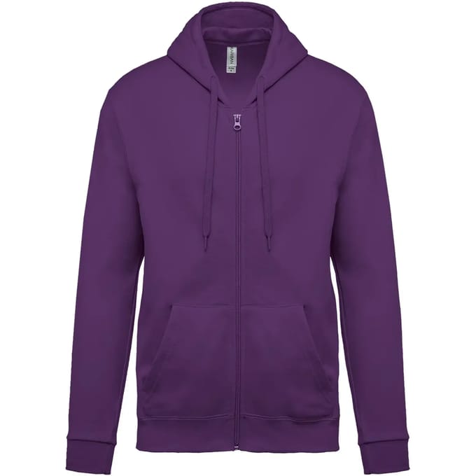 Kariban Sweater met rits en capuchon K479 - purple - XL
