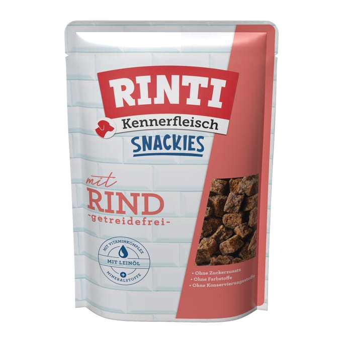 Voordeelpakket: 5x225g RINTI Kennerfleisch Snackies Rund Hondensnacks
