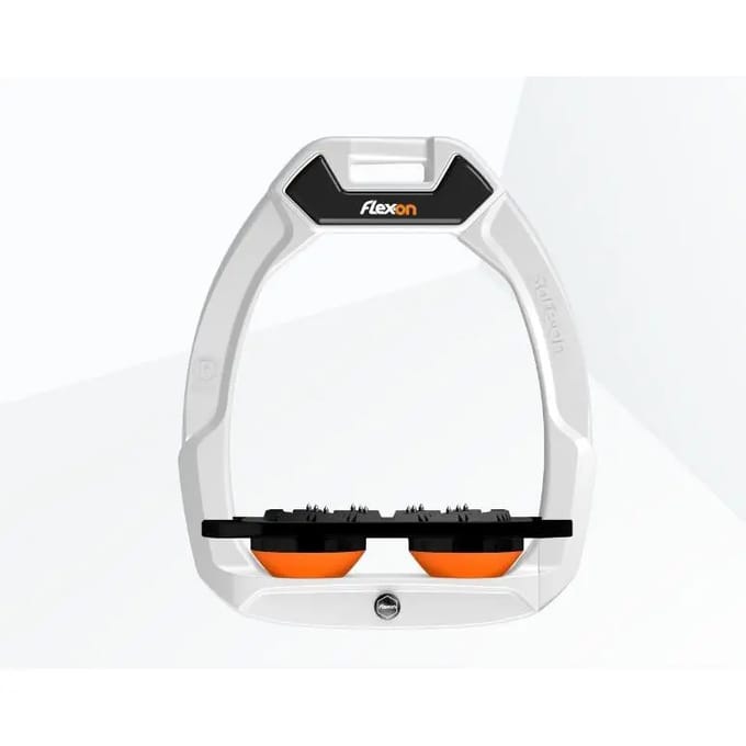 Veiligheidsstijgbeugels Plat Ultra Grip Wit/Zwart/Oranje Flex-On Safe-On