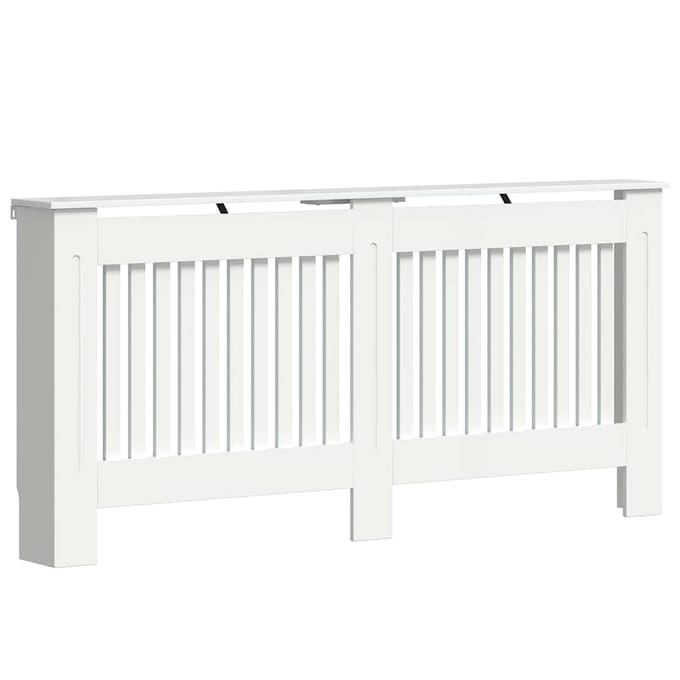 vidaXL Radiatorafdekking Hoogglans Wit 172 x 19 x 81,5 cm Bewerkt hout