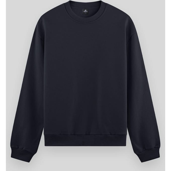 Heren Effen Rundhals Sweatshirt
