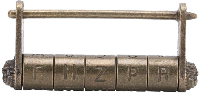 Dailygoody - Vintage Chinese Stijl Coded Lock - Antieke Padlock voor Sieraden en Dozen