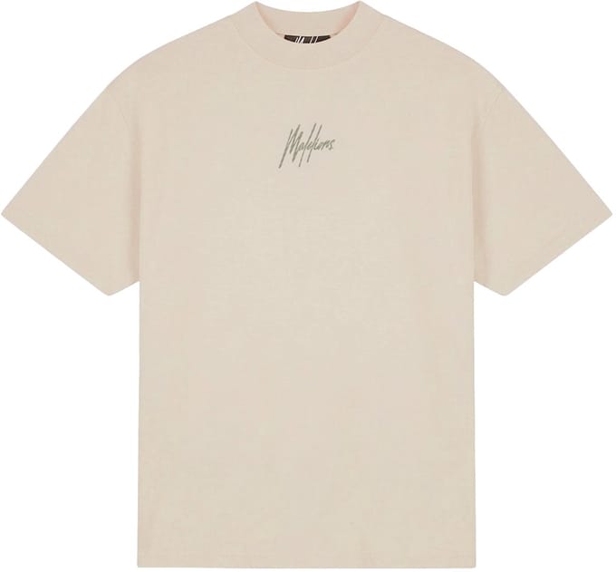 Malelions oversized striped signature t-shirt in de kleur bruin.