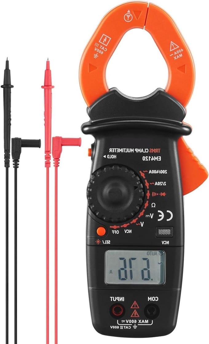 Digitale Stroomtang - Multimeter Tester - Elektra Meten - Contactloze NCV - 400A 2000 Counts - Zwart