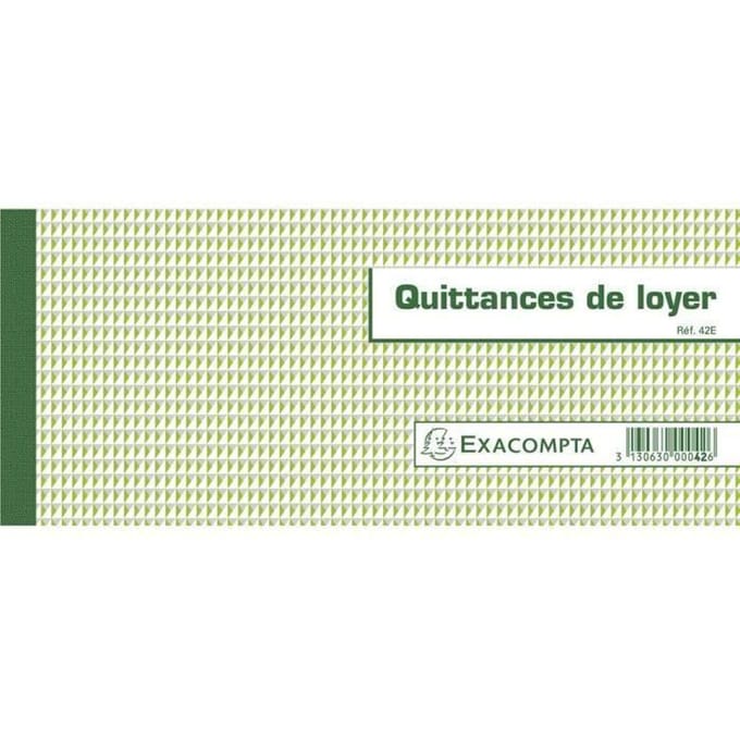 Kopieerboek - Exacompta - Ref. 42E - 50 vellen - Amagnetisch cheque papier 95g - 10,1x16,5 cm groen