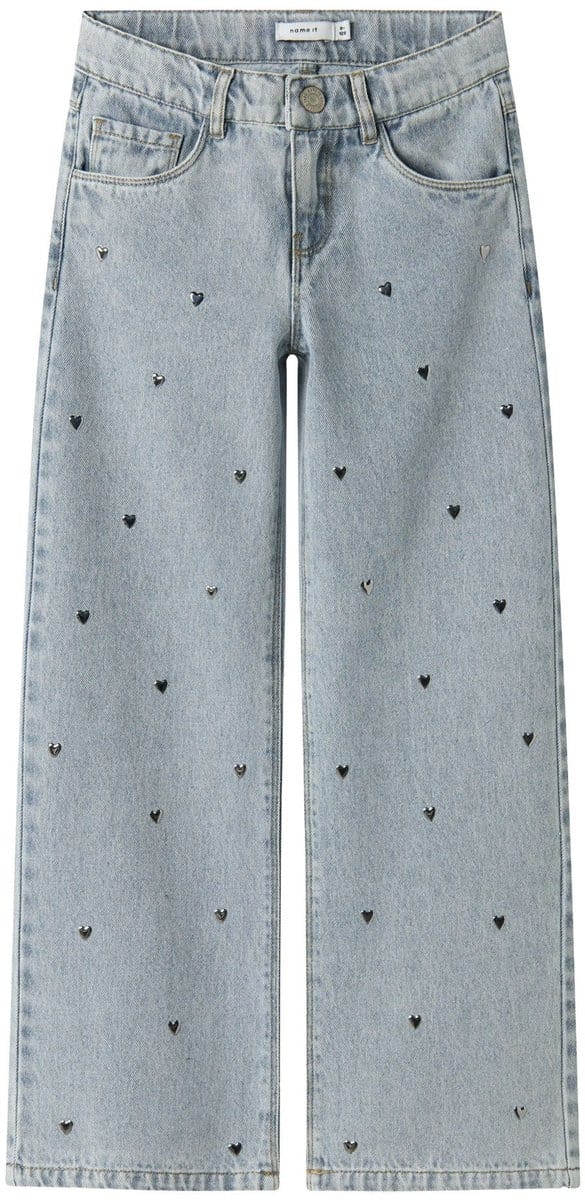 Name It Rose Wide Hearts Stud Jeans Meisjes - Maat 164
