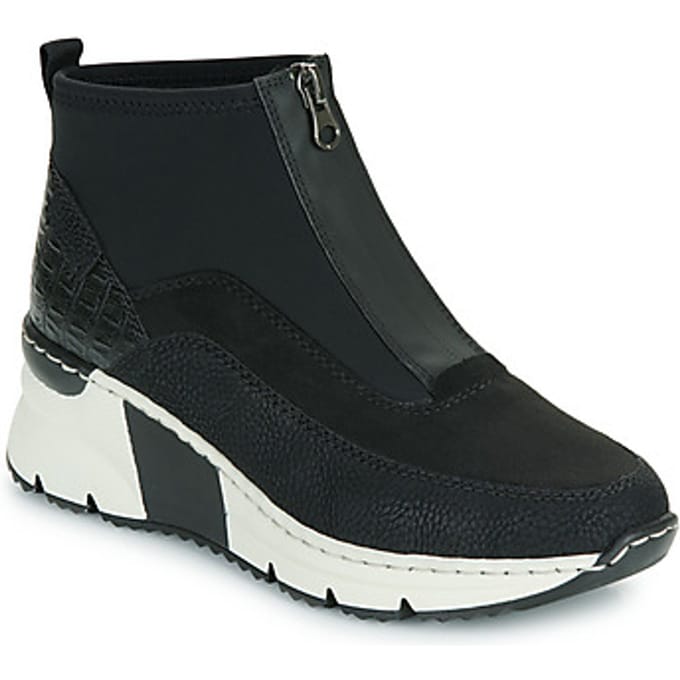 Rieker dames slip-on sportschoenen zwart