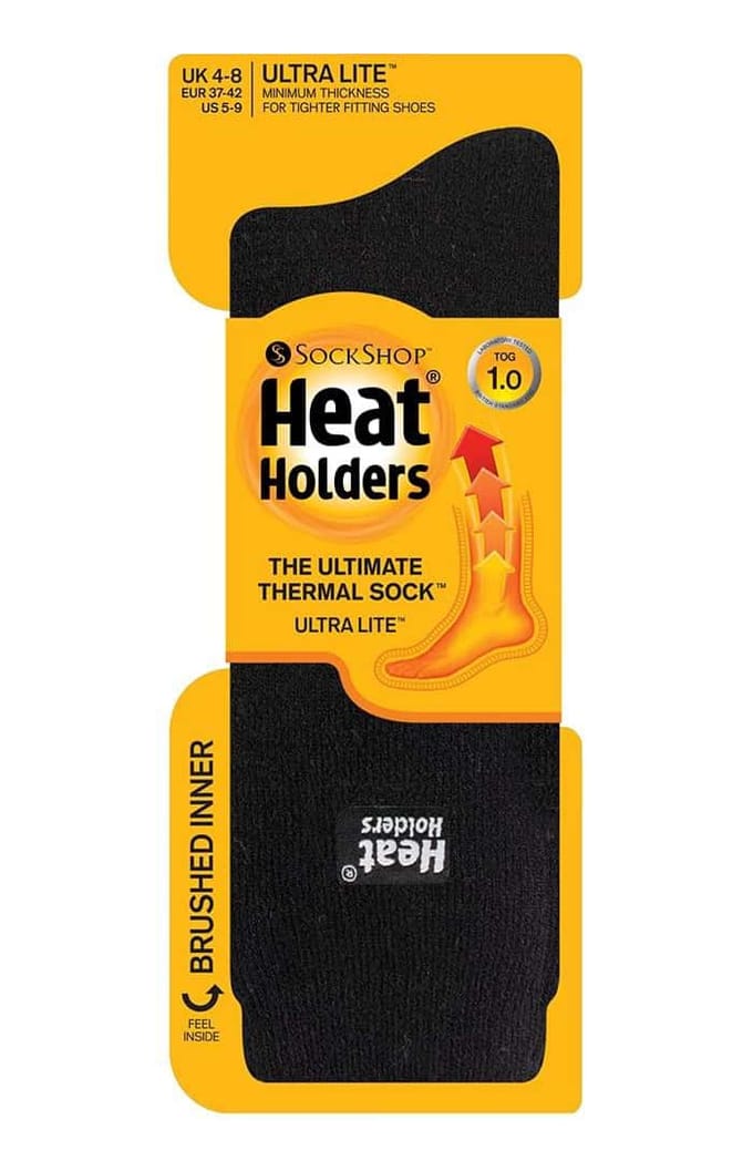 Heat Holders Ultra Lite dames dunne thermo sokken - Zwart