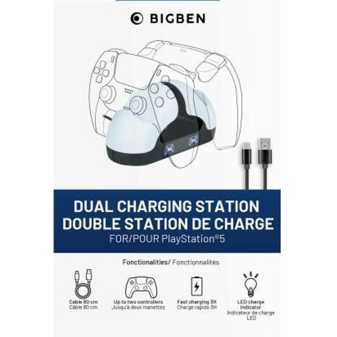BigBen Interactive Chargning Station for 2 x DualSense Controllers - Wired - Sony PlayStation 5