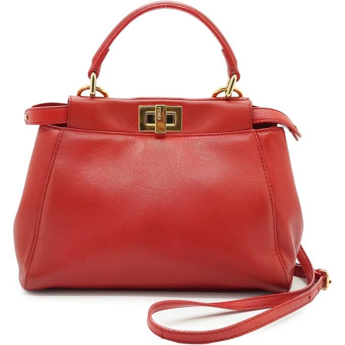 Fendi leren handtas Peekaboo
