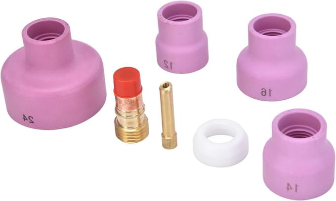 TIG Lasaccessoires Set - TIG Accessoires - Efficiënt Lassen - Keramische en Koperen Materialen - 7 Stuks - Niet gespecificeerd