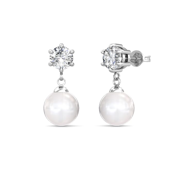 Pauline Full Moon Parelsets - Zilver en Kristal