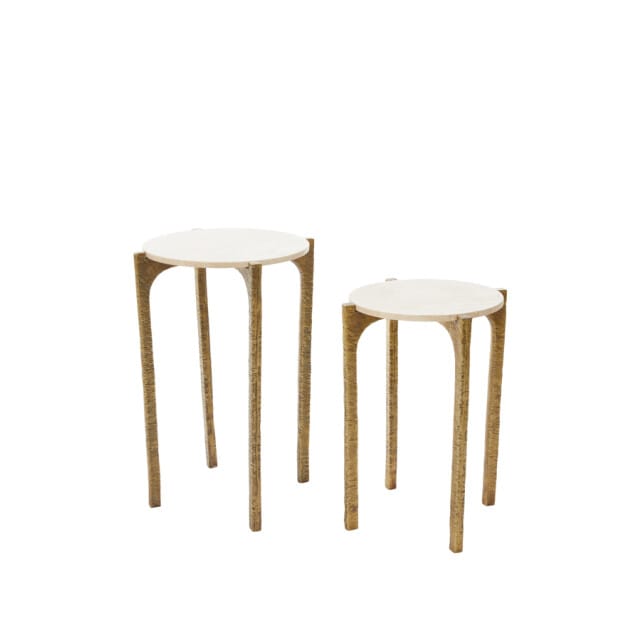 Light & Living - Bijzettafel KANAE - Ø45x64cm - Bruin - Set van 2
