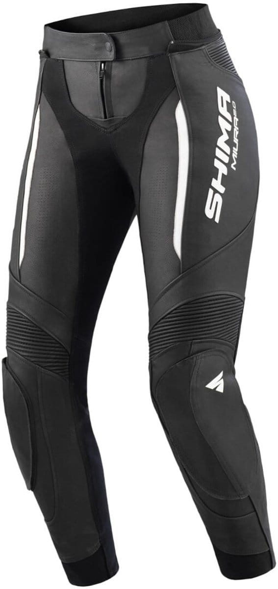 SHIMA Miura 2.0 Dames Zwart Wit Leren Motorbroek - Broek