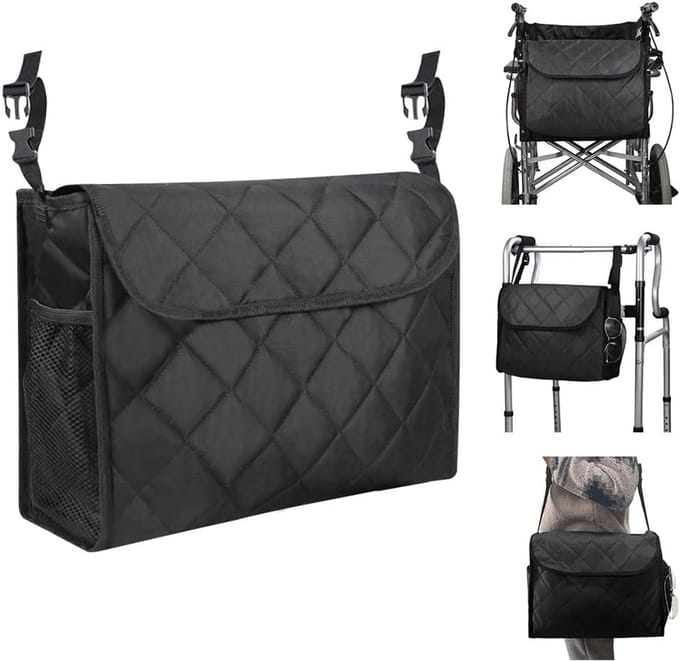 Waterdichte rolstoeltas met grote capaciteit - multifunctionele opbergtas voor rolstoel en rollator