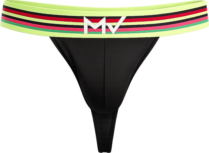 MODUS VIVENDI Peace Thong Black - MAAT M - Heren Ondergoed - String voor Man - Mannen Thong