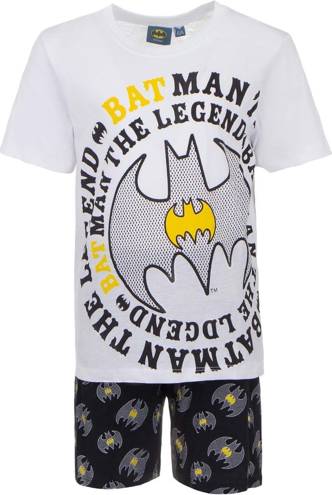 Batman - Shortama - Wit - 3 jaar -  Maat 98
