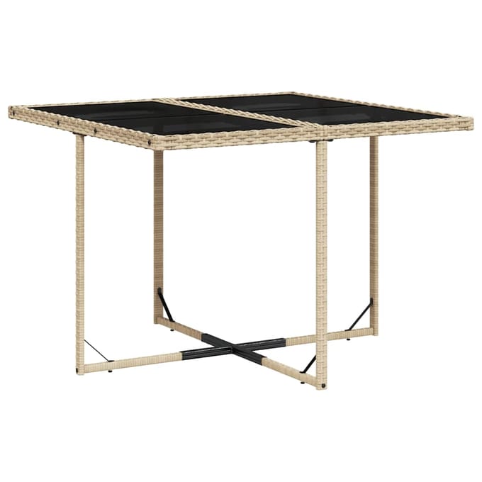 vidaXL - 9-delige - Tuinset - met - kussens - poly - rattan - gemengd - beige