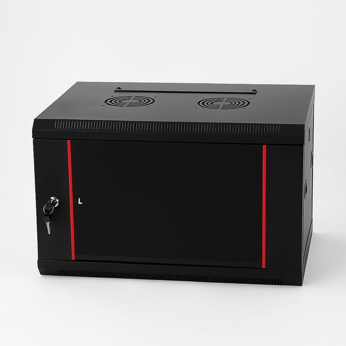 DSIT Baseline 6U wandkast met glazen deur 600x450x368mm (BxDxH) - serverbehuizing - serverrack - 19 inch
