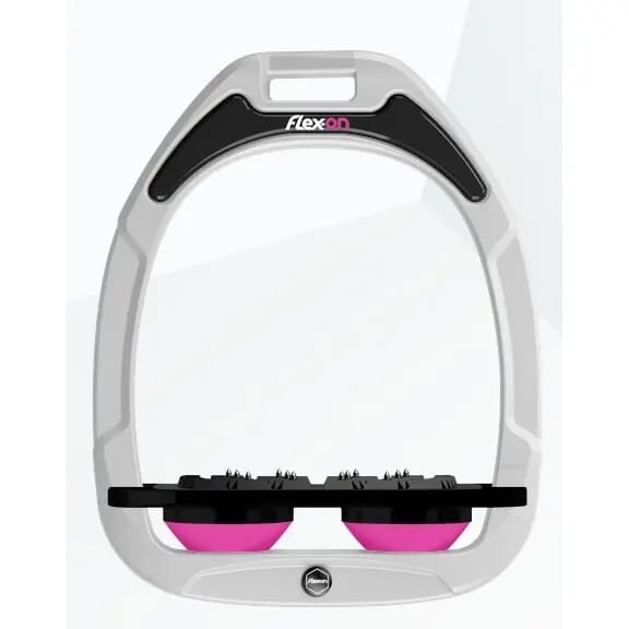 Verstelbare stijgbeugels Grip Wit/Zwart/Roze Flex-On Green Composite