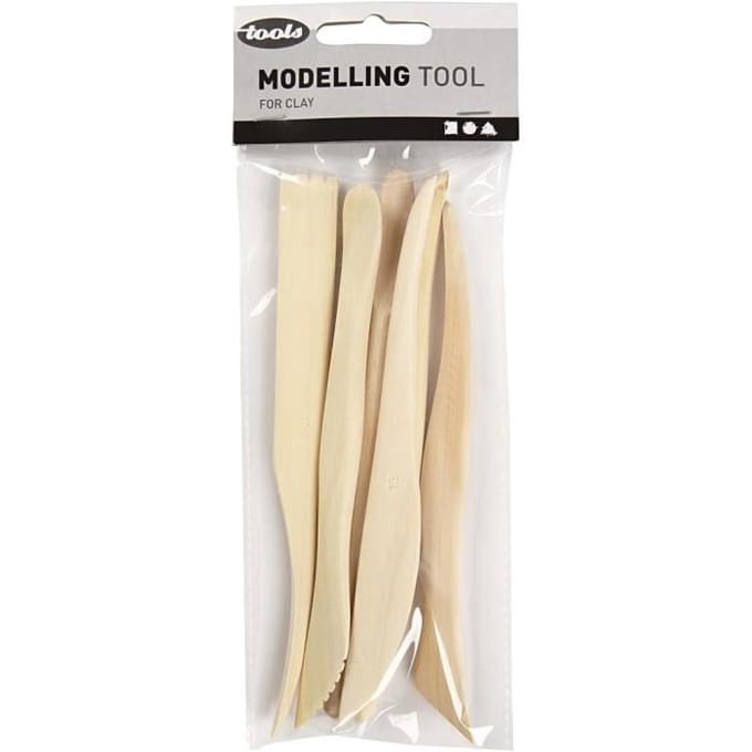 Gereedschapset Modelleer 15 Cm Hout Blank 6-delig