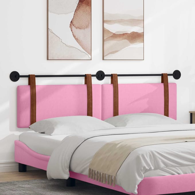 vidaXL - Hangend - hoofdbord - Roze - Antiek - PU