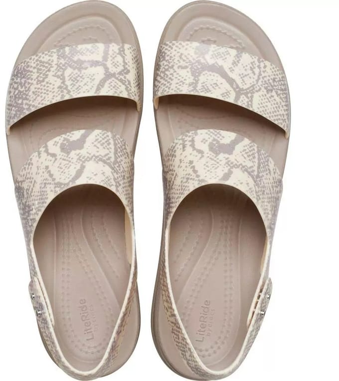 Crocs Brooklyn Snake Low Wedge Vanilla/Multi Maat 42/43 US 11