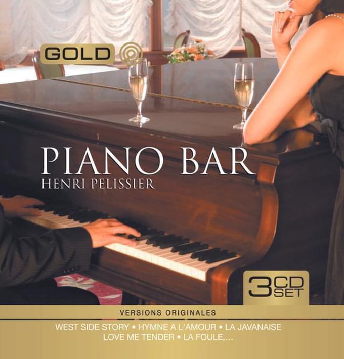 Gold Metal Box Piano Bar