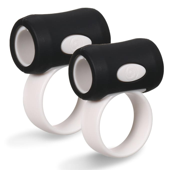 2 stuks Drumstick Control Clip Vinger Ring Hulp Drumsticks Grips Anti Slip Drumsticks Accessoires voor Drummer Beginner 5 wit/zwart