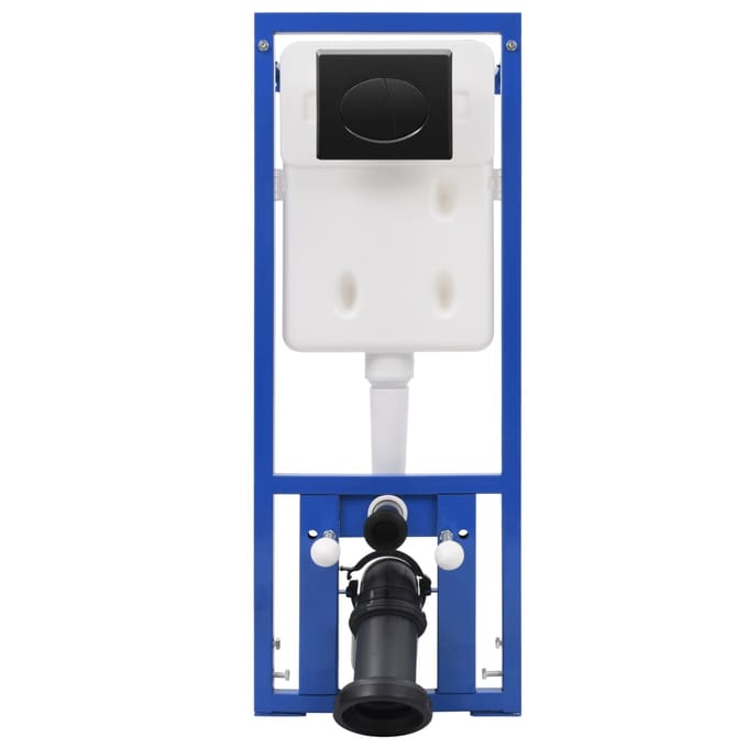 vidaXL - Hangend - toilet - met - hoge - verbogen - stortbak - keramiek
