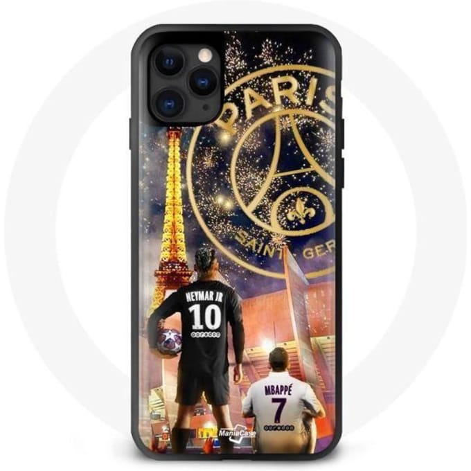 Hoesje voor Iphone 12 PSG Neymar en Mbappé Vrolijk kerstfeest