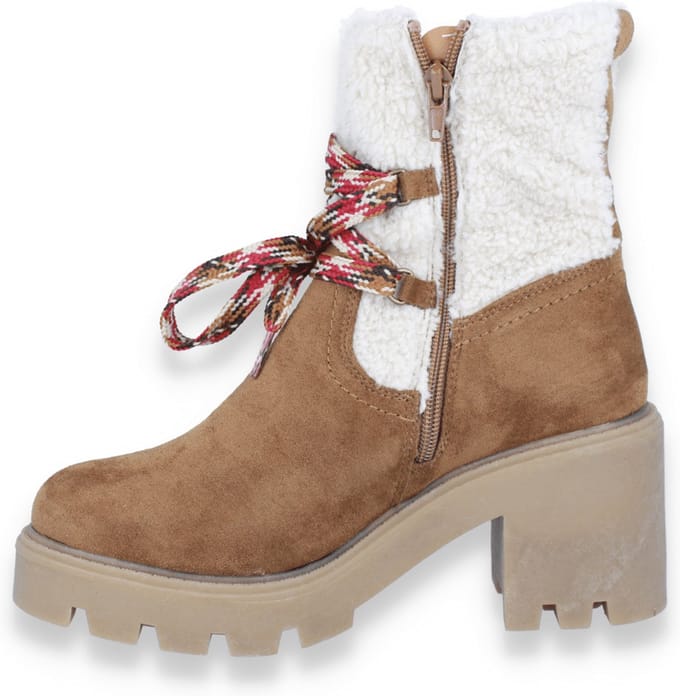 Mode Mania Dames Enkellaars | Camel | Maat: 37