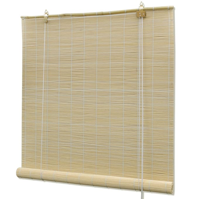 vidaXL - Rolgordijn - 150x160 - cm - bamboe - naturel
