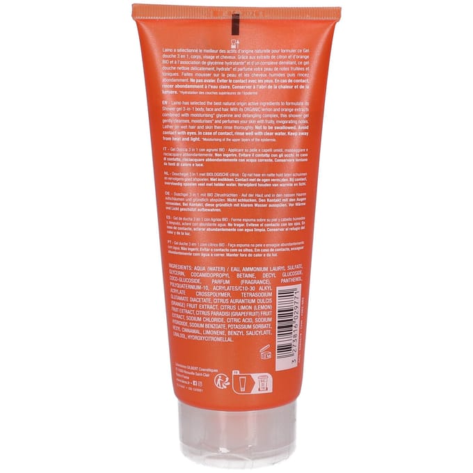 Laino Bio Citrus Hydraterende 3 in 1 Douchegel 200