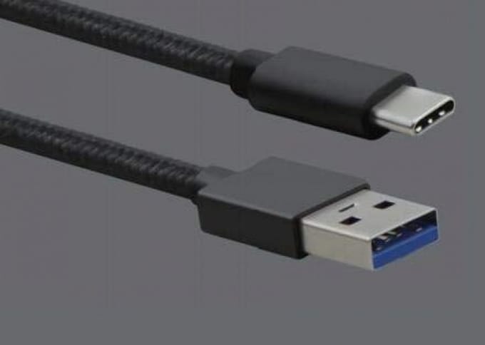 Anschlusskabel, USB 3.1 A Stecker/ USB Type-C� St., PREMIUM, 1,0m, schwarz