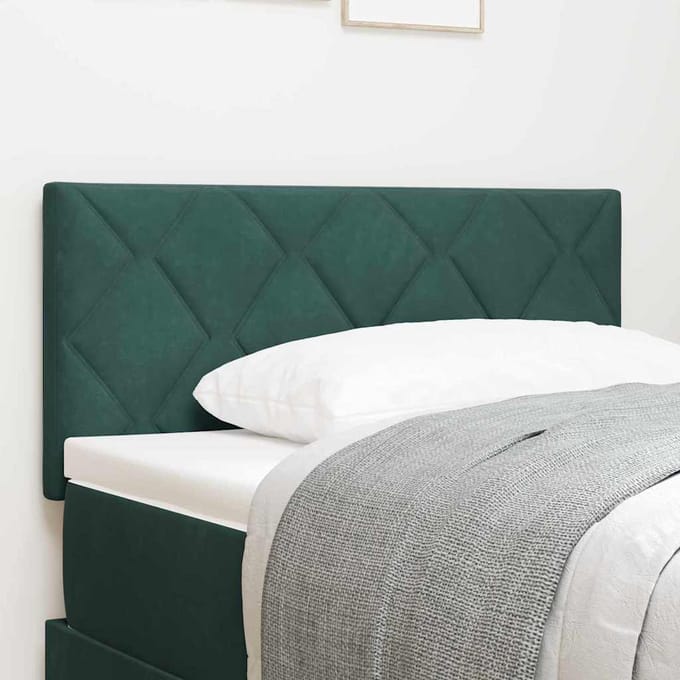 vidaXL - Hoofdbord - Donkergroen - 100 - cm - Fluweel