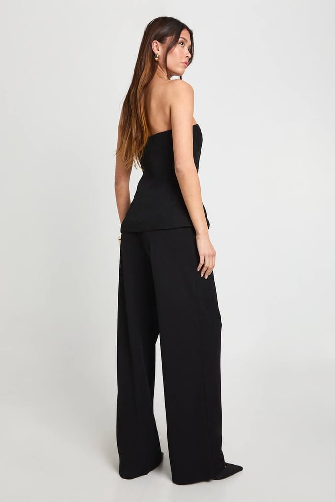 boohoo Dames Wijde pijpenbroek | Zwart | Maat: 44