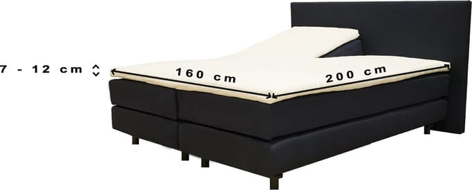 24-Bedding - Dubbel Jersey - Splittopper Hoeslaken - 160 x 200 cm - Wit - 100% Katoen - Extra Zacht & Elastisch