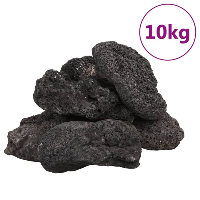 Vidaxl Vulkanisch Rotsblok, 10 Kg, Zwart, 10-30 Cm