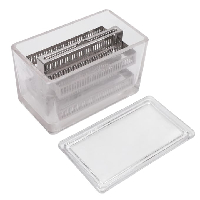 Glazen Kleurpot met Deksel Dierlijke en Plantaardige Specimens Objectglaasjes Kleurbak Heldere Container voor gray