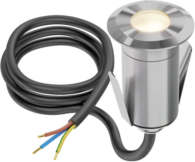 LED inbouw terrasverlichting - 35mm - 0.6 Watt - 2800K - RVS