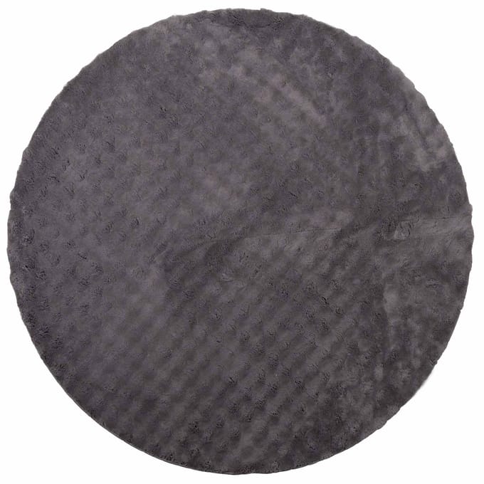 vidaXL - Vloerkleden - Rond - SIROLO - Antraciet - Ø - 200 - CM - Polyester