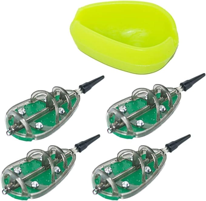 Vissen Feeder Set - Karper Aas - Vissen Vangen - Quick Release Mal - 4 Stuks - Mix