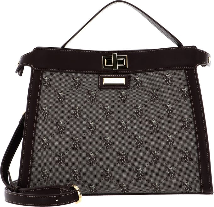 U.S. POLO ASSN. Handtas Schoudertas Hampton Handle Bag Brown Bruine