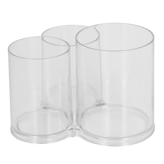 Doorzichtige Ronde Plastic Make-up Container Transparante Cilinder Make-up Kwasten Houder Organizer white