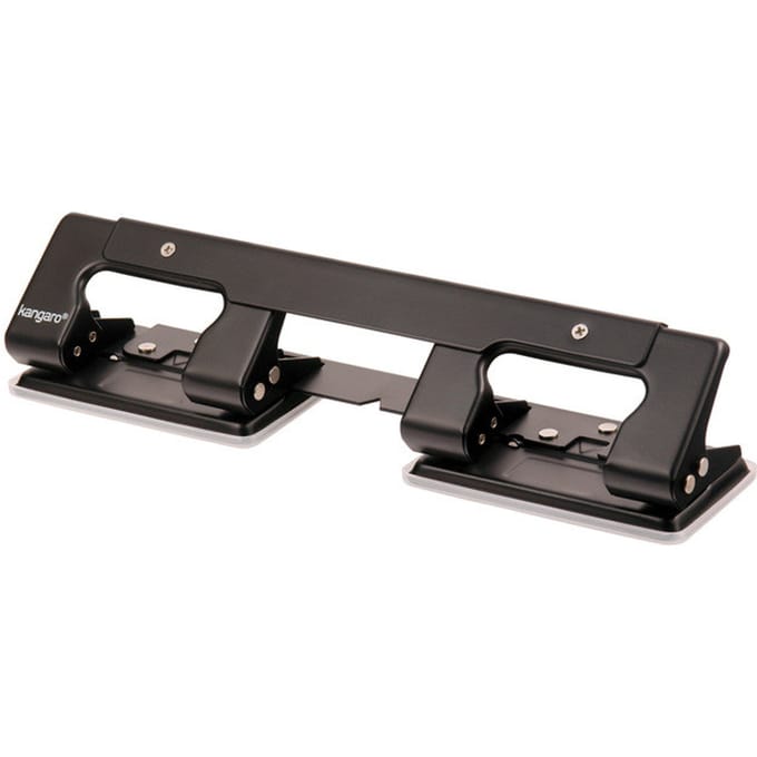 Kangaro perforator - 4-gaats - zwart - max. 12 vel