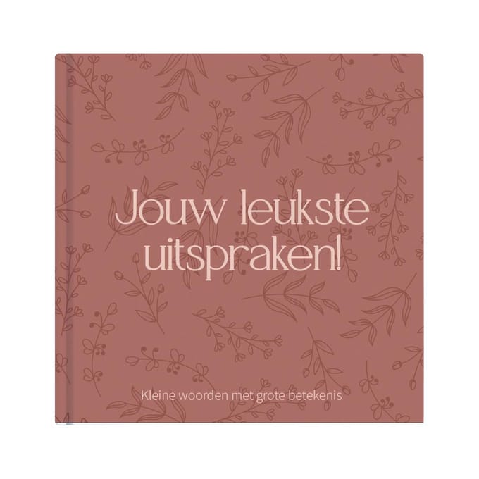 Writemoments Uitsprakenboekje kinderen - Jouw leukste uitspraken - Terra roze