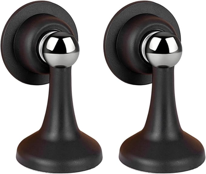 Magnetische Deurstopper - Deurvanger Set - Deuren Open Houden - Boorvrije Montage - Set Van 2 - Wit
