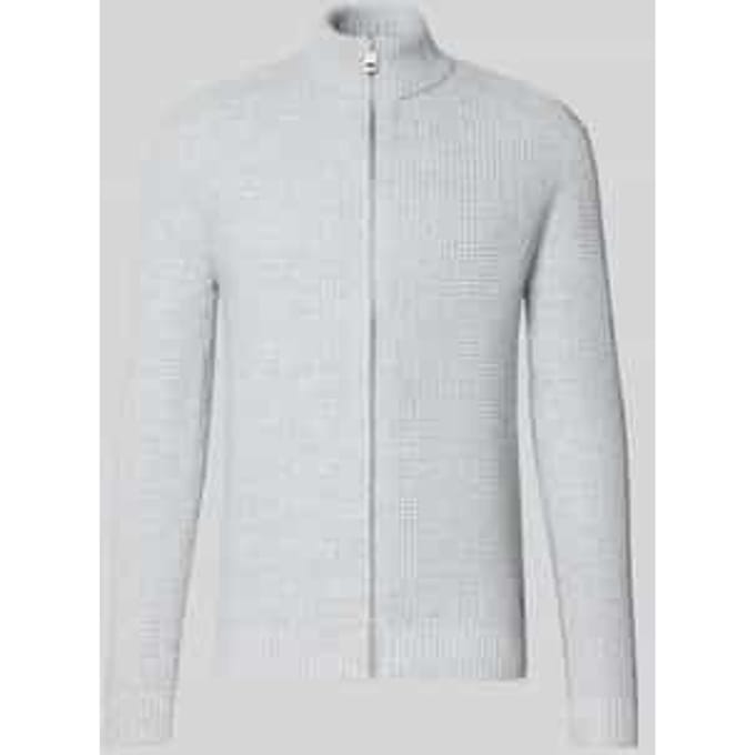Regular fit gebreid jack met wol