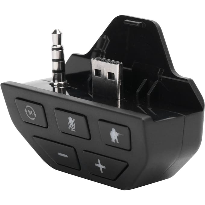 Geluidsverbeteraar Lossless Stereo Headset Adapter 4 o Modi voor Xbox One Gamepad Plug and Play black